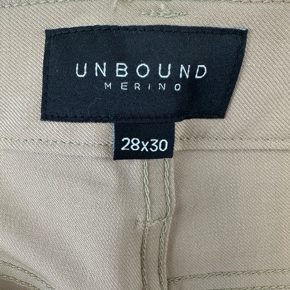 Unbound Merino beige merino wool Travel pants 28in waist Neutral Stretchy Casual - Picture 3 of 11